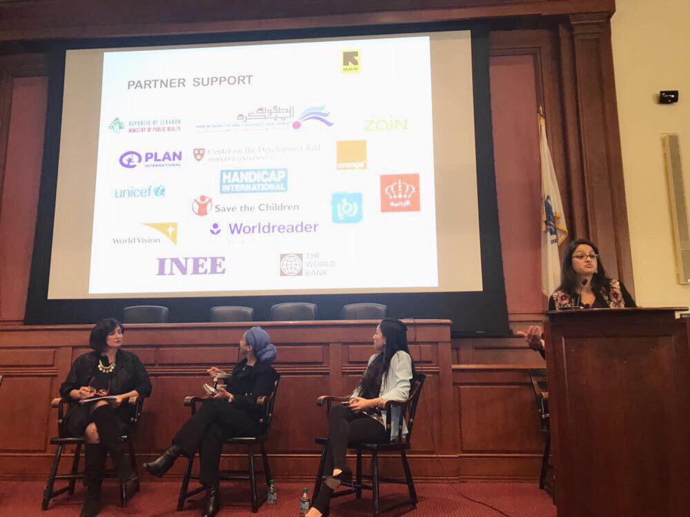 SesameWorkshop's tweet photo. .@NadaWElattar presented at @ACHarvard yesterday about our joint humanitarian initiative with @theIRC #ACH2017 #SSTxIRC https://t.co/9jaSgkJflj