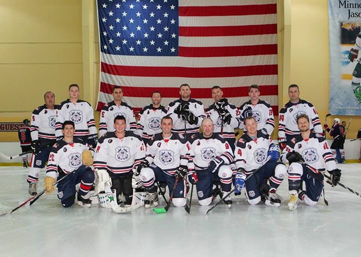 uscghockey's tweet photo. #USCGPuck has proudly brought home the gold at the @armedsvcshockey International Championships in @CityOfLasVegas Congrats to all of our players! @uscg @MCPOCGCantrell @AdmiralMichel @ADMZukunft @uscgmidatlantic #hockey @GoldenKnights @USCGPacificSW @nhl https://t.co/nxOnywUZYe