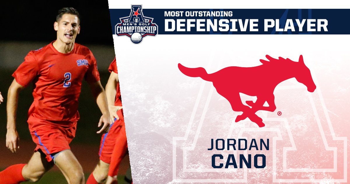 American_MSoc's tweet photo. The Most Outstanding Defensive Player of the #AmericanMSoc Championship is Jordan Cano of @SMUSoccerM. https://t.co/f8Jl4qcZJ0