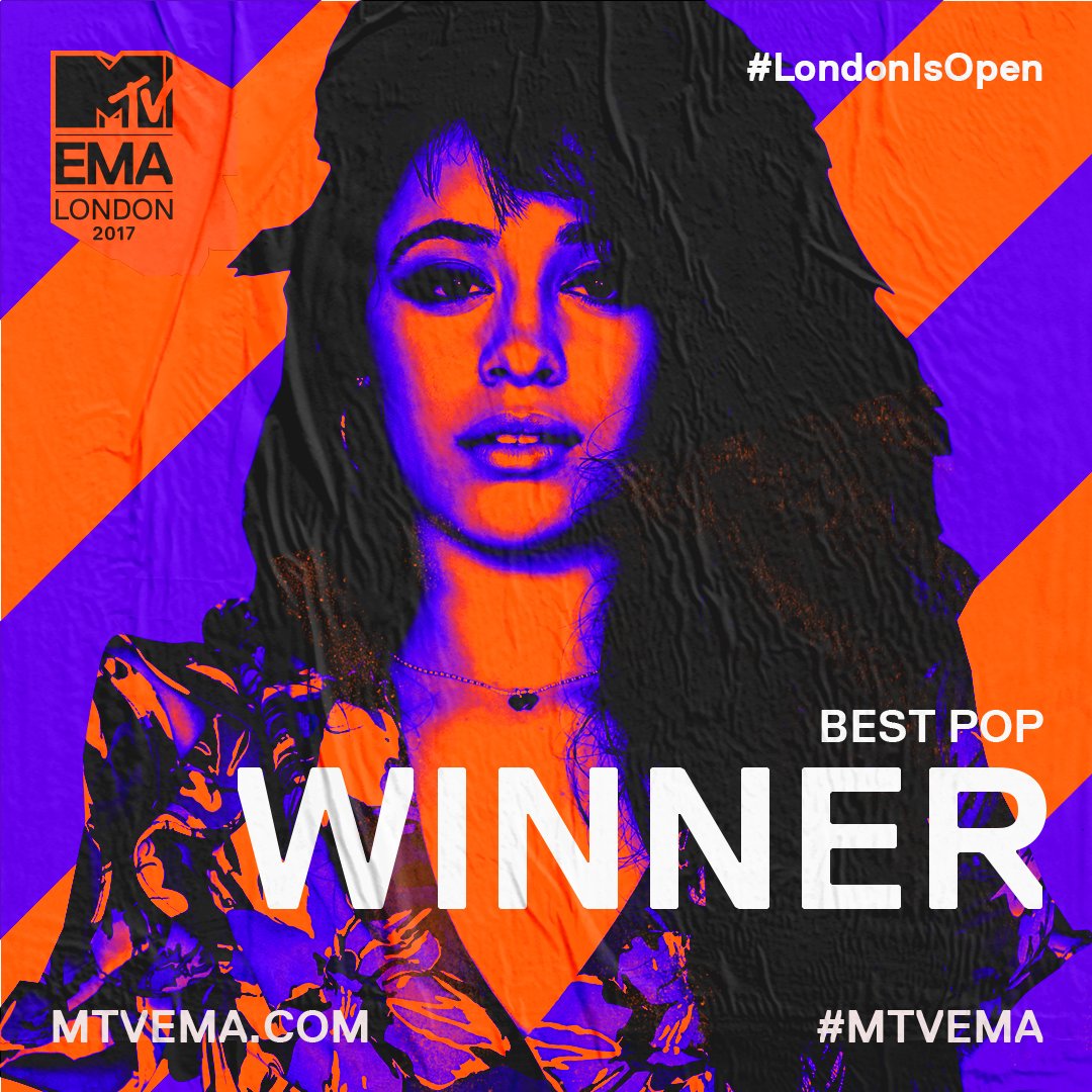 mtvema's tweet photo. .@Camila_Cabello wins Best Pop!!!🌺 https://t.co/pOcLGmFtwo