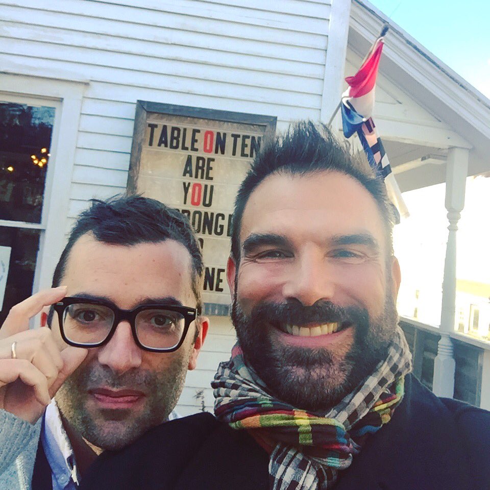 ChrisJBick's tweet photo. Pre-BDay brunch! 🎁🍳👬 #Birthday #Scorpio #husbands #TableonTen #formermodel https://t.co/AjaX3ceIxi
