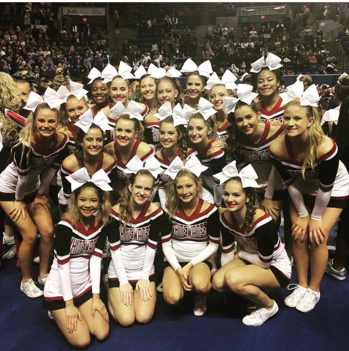 CheerWhitewater's tweet photo. Whitewater Cheer ends our season with a strong showing in 5A this weekend. 1st Place at Sectionals on Friday. 4th at GHSA Finals on Saturday. #ComeWhatMay https://t.co/Y1sJpw6F7v