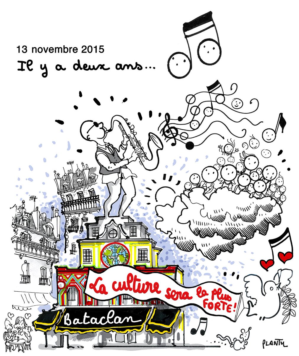 plantu's tweet photo. Il y a deux ans: LE 13 NOVEMBRE 2015. https://t.co/yrs9hCnpKE