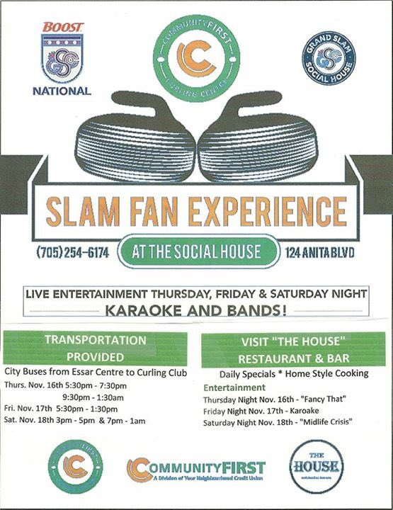 TeamNorthernON's tweet photo. In @CitySSM for the Boost National @grandslamcurl? Drop by the @CommFirstCurl Thursday - Saturday night for the Slam Fan Experience; karaoke and live musical entertainment! #curling #saultstemarie https://t.co/dl7PyaAobi