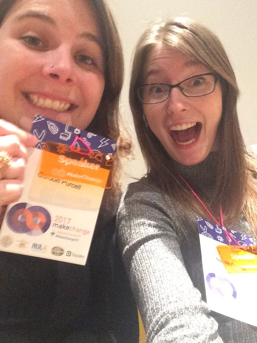 We survived our first presentation about the podcast!! 🙌 #MakeChangeTO