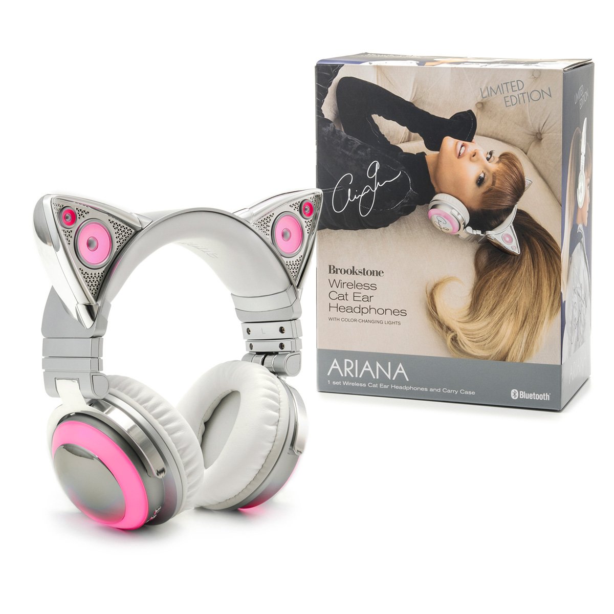 アリアナグランデ コラボ限定品 brookstone 猫耳ヘッドフォン AO213