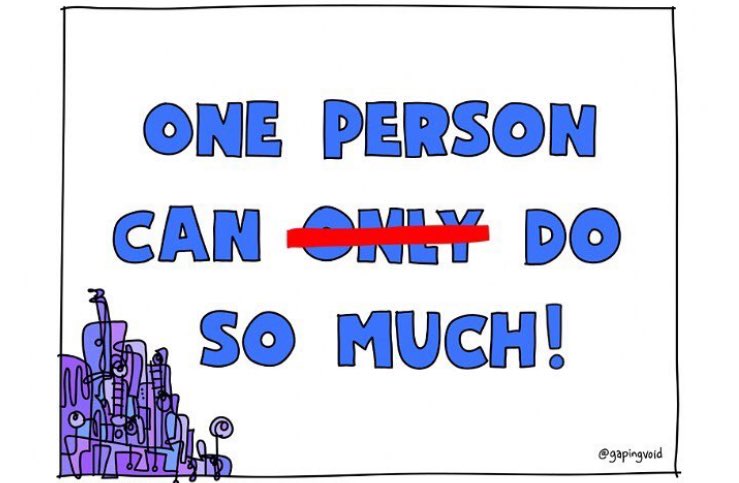 Great reminder from <a href="/gapingvoid/">Gapingvoid Culture Design Group</a>. #do