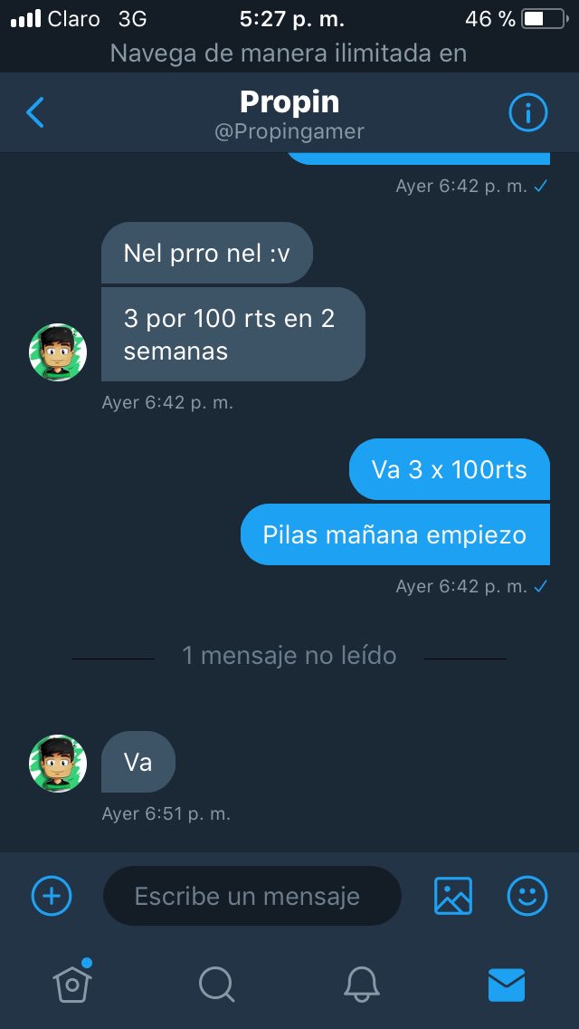 tHe_appleBoy95's tweet photo. Ayuda! 🙏🏻100 Rts para que @Propingamer me de 3$ 💰💵que me va a servir para un proyecto prometo compensar a los q den rt 💚🍏 https://t.co/UjgSGQzEvv