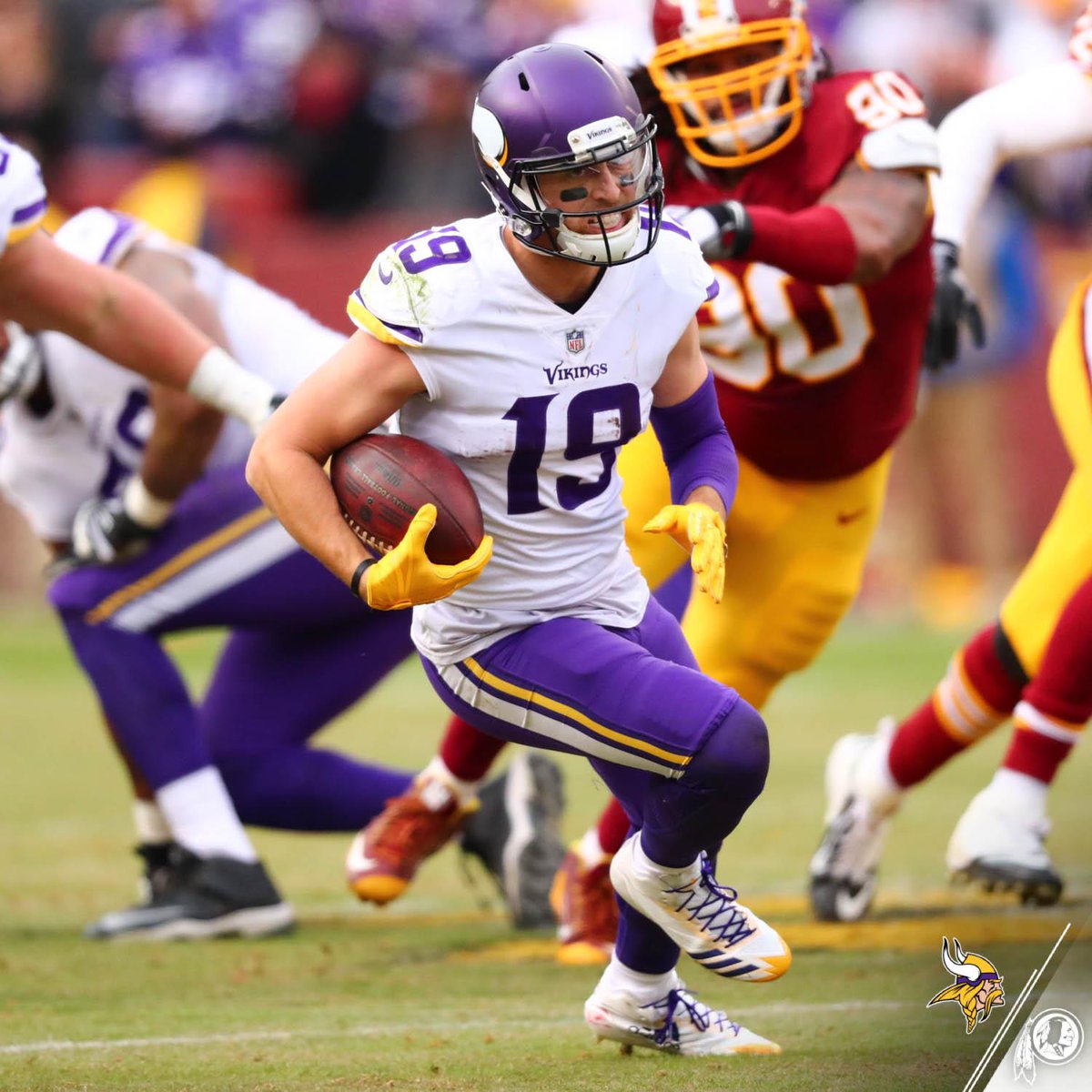 .@stefondiggs + @athielen19   12 catches 244 yards 2 touchdowns   📺: mnvkn.gs/hGl7E5 https://t.co/1iB9nLoofb