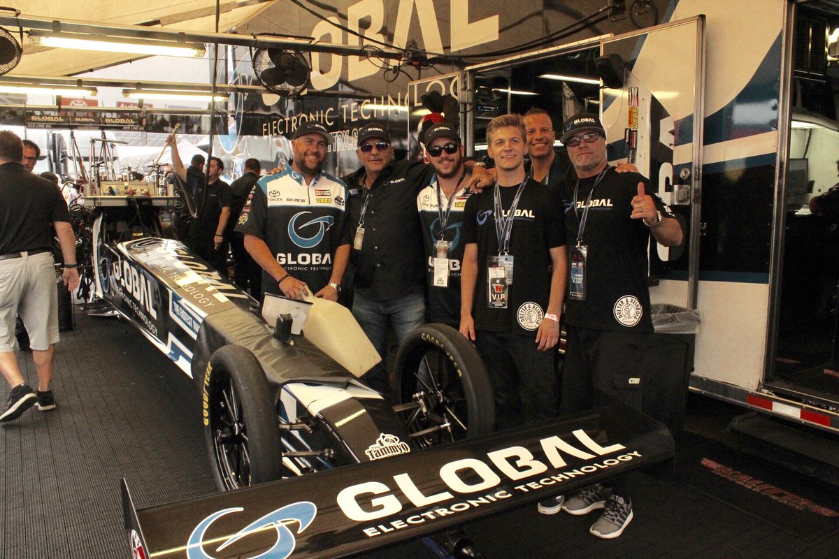 We'd like to thank driver of the Global Electronic Technology Global RallyCross car <a href="/cbrooksracing/">Christian Brooks</a> and his dad for coming out and hanging with the Global Electronic Technology Top Fuel Team today!