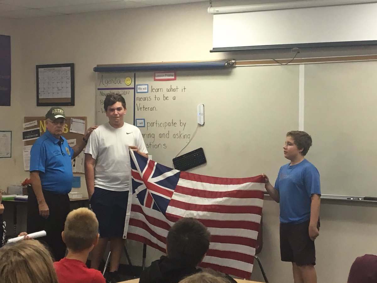 LisaPaprzycki's tweet photo. Veterans in the classroom! So honored to have them visit last week. #FalconsALLin @SocialStudiesCC https://t.co/xN5LcqoguI