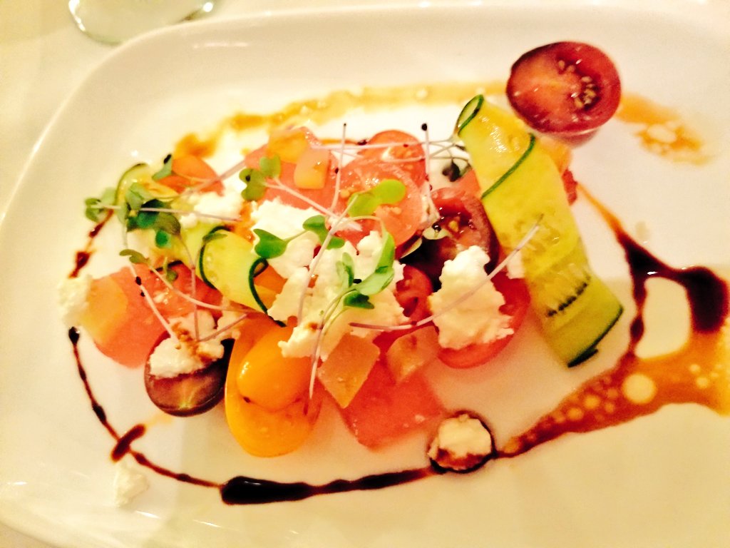 danavento's tweet photo. Watermelon + feta #compressedwatermelon @Wyndham_CWB #TMSClearwater #ad inside Ocean Hai https://t.co/s1B7UV4Gya