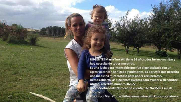 luciabrocal's tweet photo. Por favor se necesita una mano. Cuenta Abitab 82022 #TodosporMariaTurcatti https://t.co/hRRTvd90MP