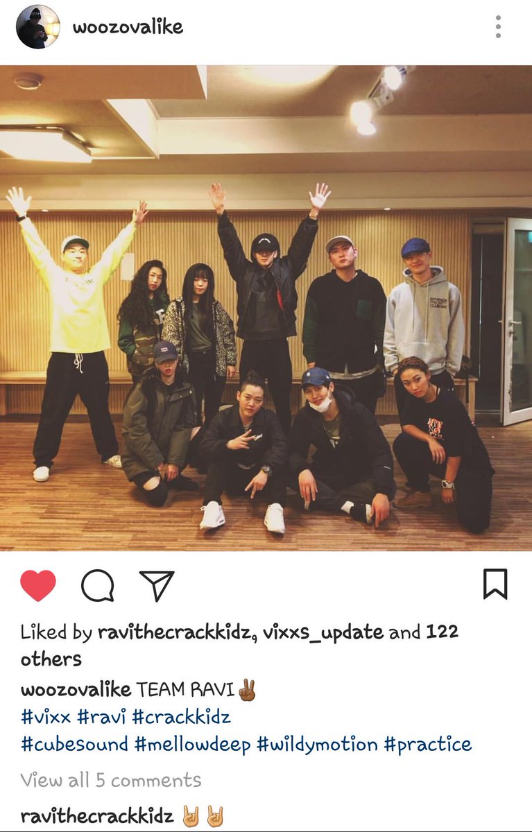 VixxRaviTH's tweet photo. [IG Update] 171113 VIXX RAVI @ IG : woozovalike
.
TEAM RAVI✌🏾
#vixx #ravi #crackkidz
#cubesound #mellowdeep #wildymotion #practice
.
https://t.co/8Wd6CatK8k

#VixxRaviTH https://t.co/2GxcnLLikM