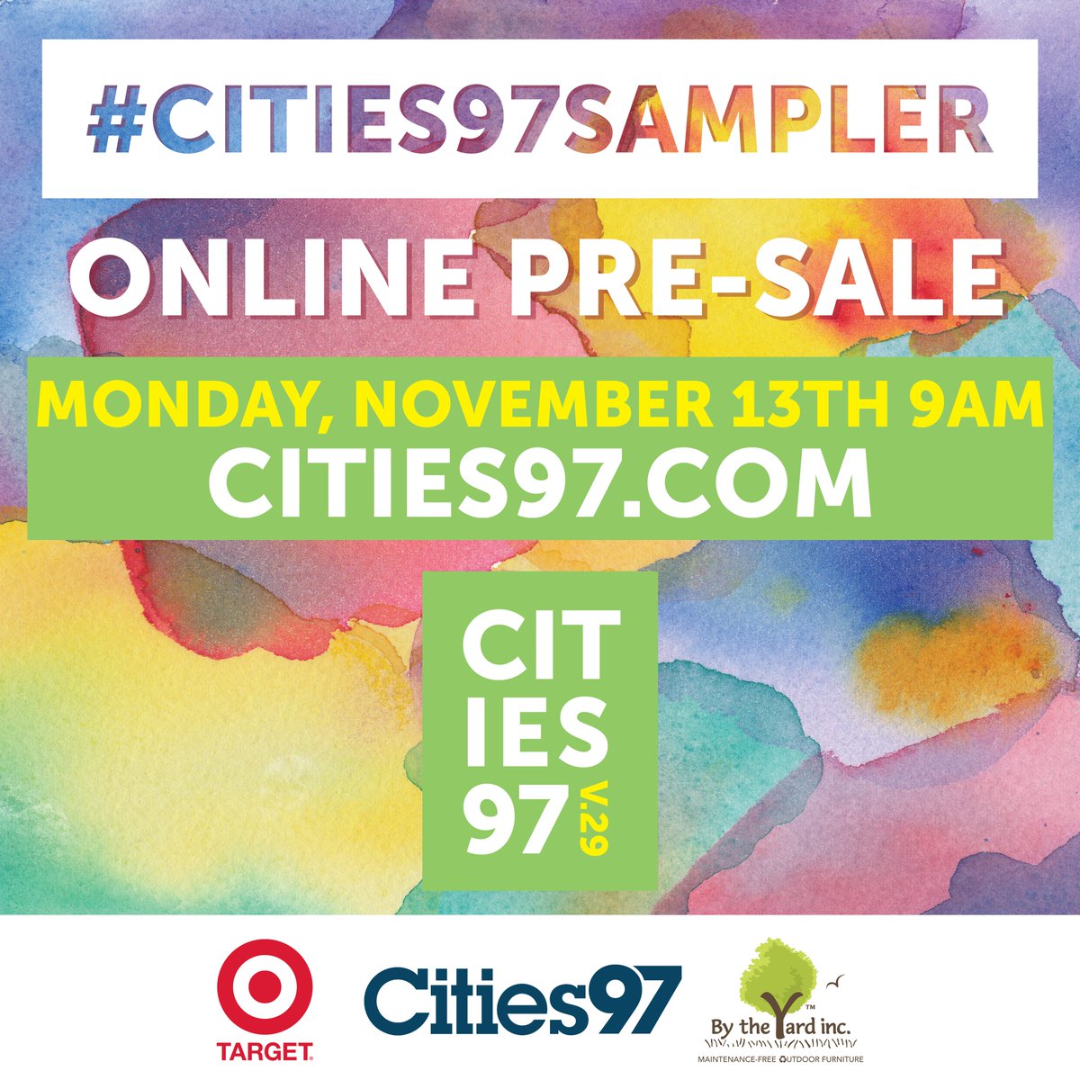 jeffonair's tweet photo. Big day Mon! The #Cities97Sampler Vol. 29 is on sale Monday a.m. @ 9. Buy yours at https://t.co/GRMcoQ76dz. https://t.co/repFHgRm3Z