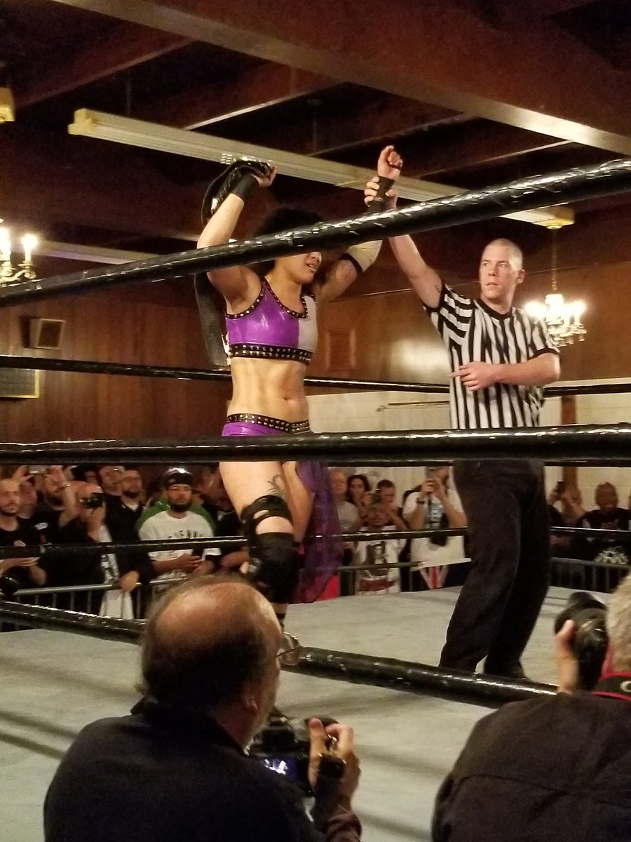 JVLewis77's tweet photo. New Champ!!!! Number 1 @NikiMSavo #shimmer99 https://t.co/klodER2omv