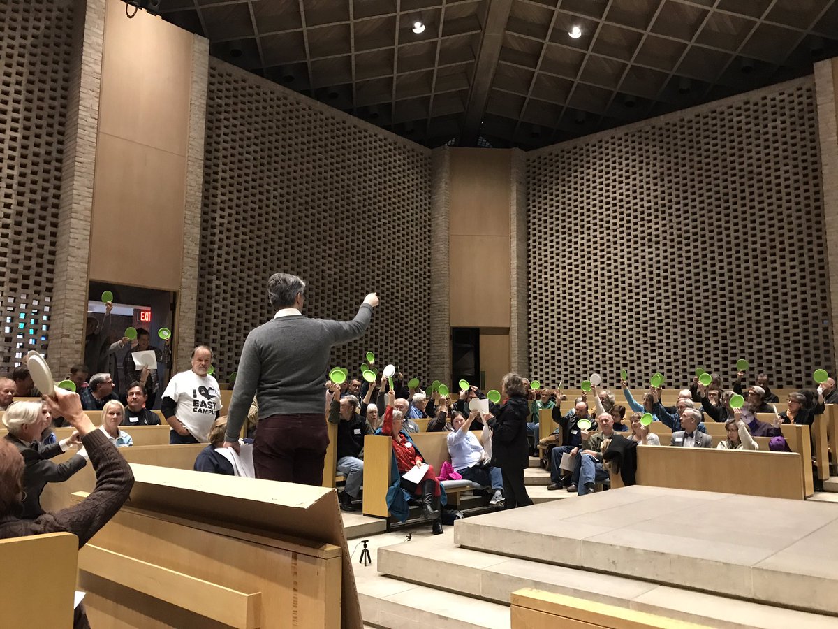 Erika_A_Stark's tweet photo. Tensions between resident owners and landlords erupted during a vote for new bylaws at tonight's East Campus Neighborhood Assoc. meeting. https://t.co/9LoN4wQB5y