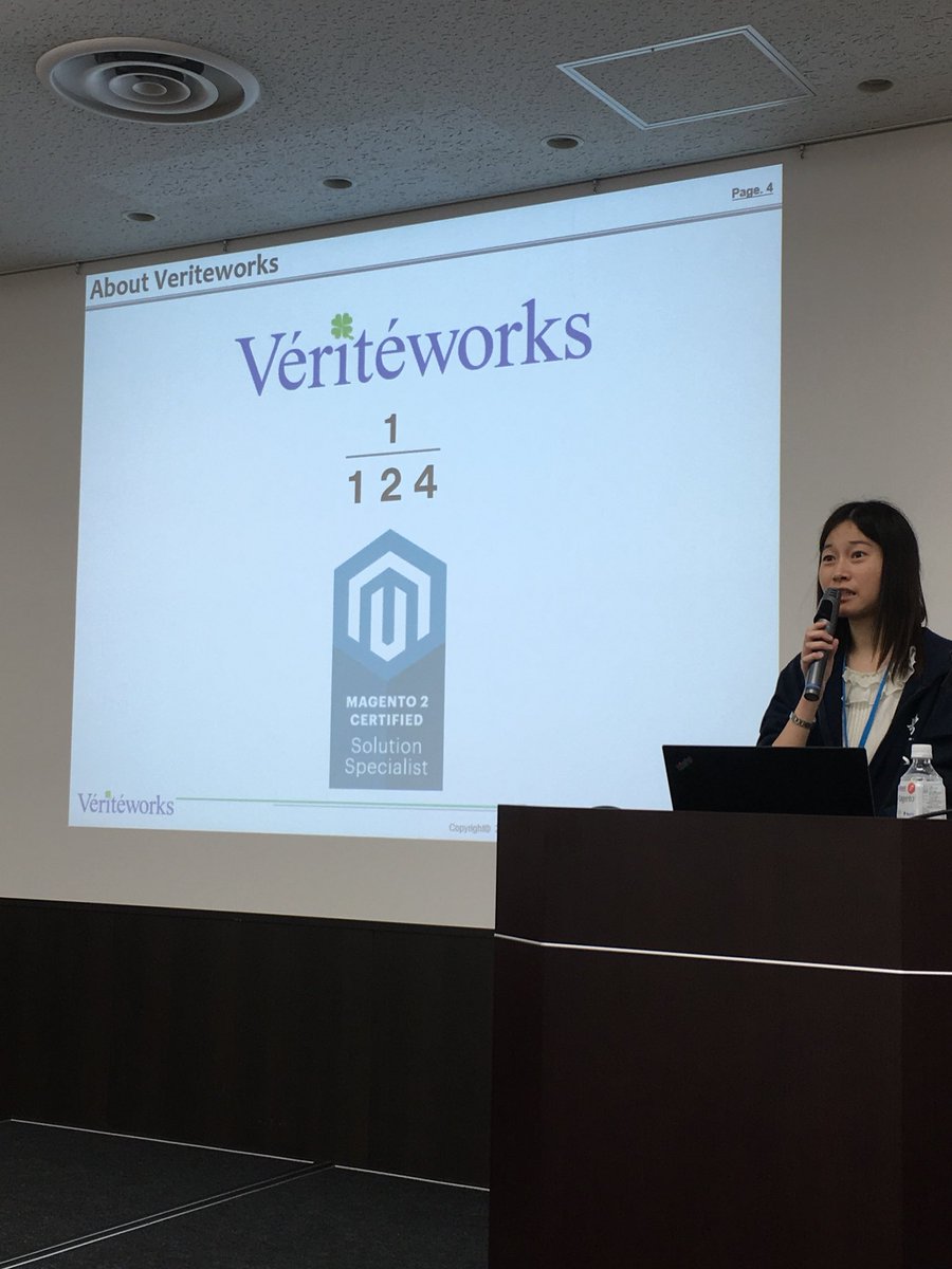 MagentoJenna's tweet photo. Congratulations to @veriteworks for one of the first #M2CSS in the world! #mm17jp @verite_office #magento https://t.co/vXs1laL3WG