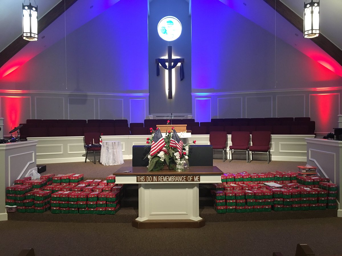 IBCSheridan's tweet photo. We have 176 boxes! Boxes will be accepted through Wednesday so help IBC reach our goal of 200... #IBCSheridan #IBCOutreach #operationchristmaschild https://t.co/8pLAEv36ur
