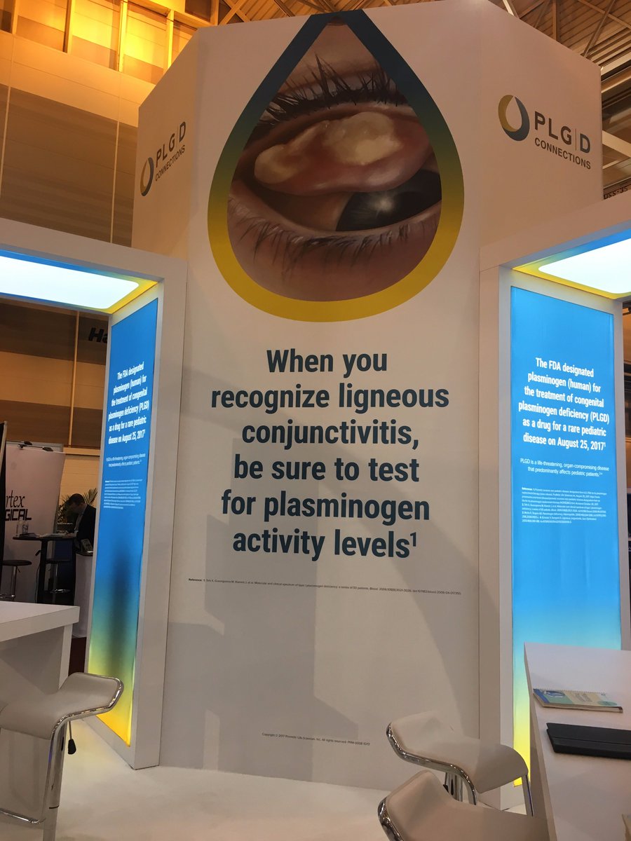 LifeSciComms's tweet photo. Visited the #Prometic booth today at #AAO2017 which had information about ligneous conjunctivitis and other clinical manifestations of plasminogen deficiency #plasminogen #plasminogendeficiency https://t.co/AvggLqkTWV