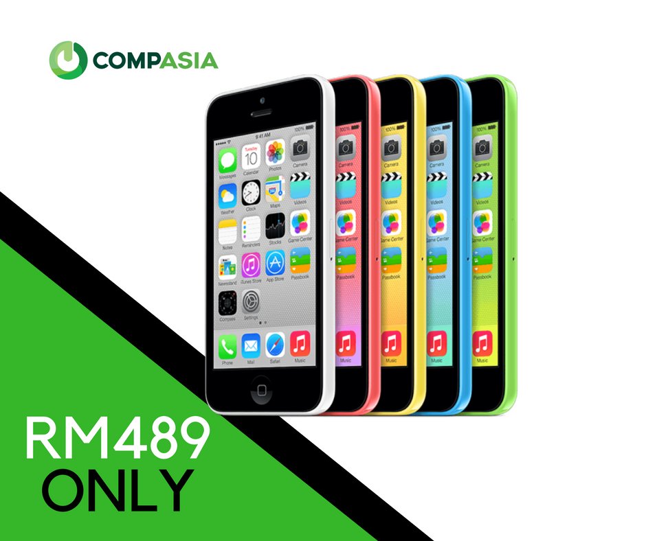 CompAsiaMY's tweet photo. #iPhone 5C will add more color into your life! Grab now for only RM489! #CompAsia #refurbishedPhone https://t.co/A0fahb5bVh https://t.co/WPAgcARFp1