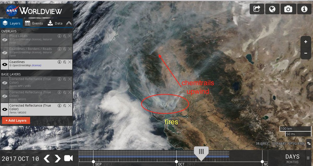 MAGACA2017's tweet photo. Something interesting..lots of chemtrailing over napa and sonoma in the weeks before fires https://t.co/nCVqIB1knt #chemtrails #napafires #GeoEngineering https://t.co/dJD4uexmyj
