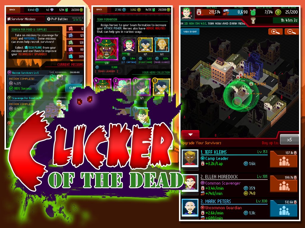 _AdventureCat_'s tweet photo. Some promo screenshots of my latest game CLICKER OF THE DEAD for #GooglePlay Android ---> https://t.co/MaJlyR5tMo https://t.co/udPoRhHFL3