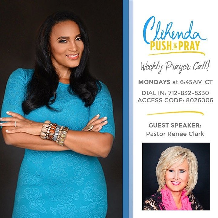 Set your alarm and join me &amp; Pastor Renee Clark tomorrow morning for our Monday prayer call! #prayer🙏