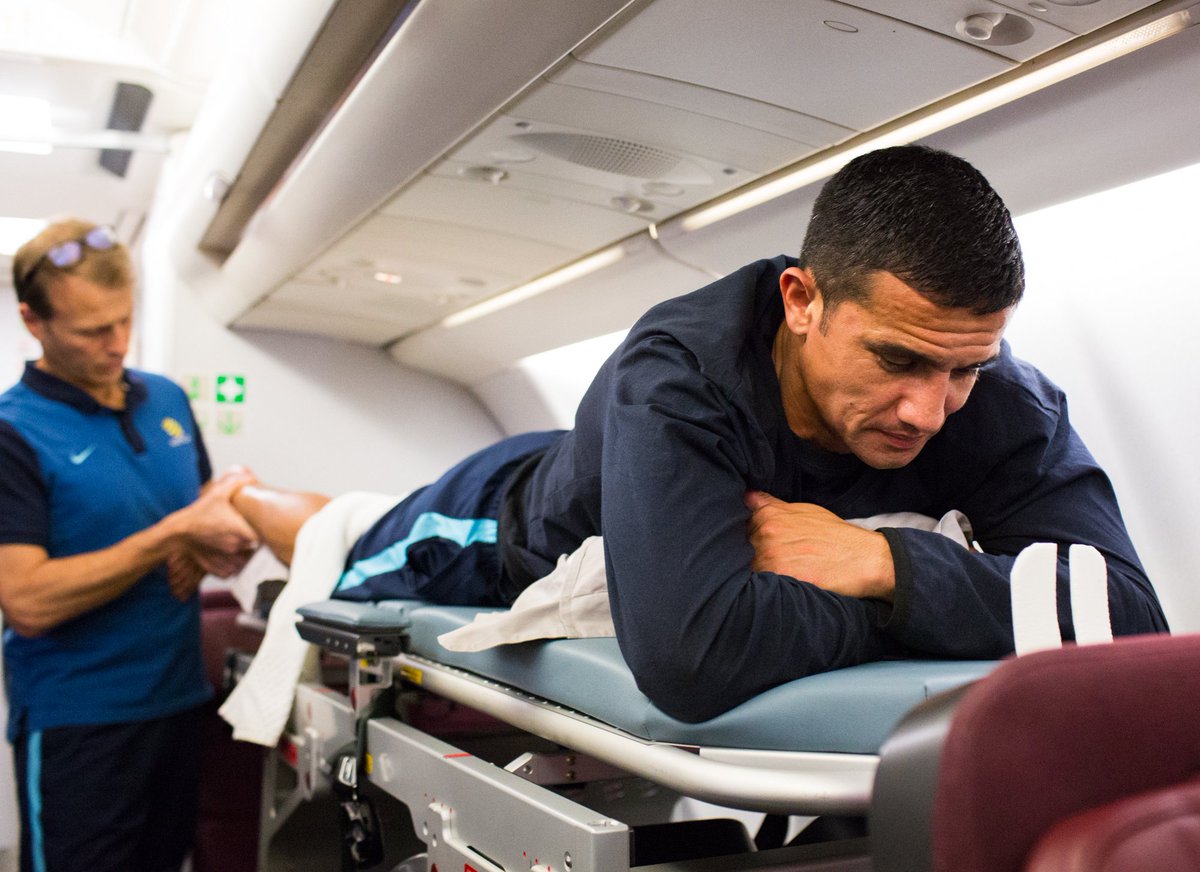 TrophyLifeSport's tweet photo. Hey @FFA, it's really cool that you've organised this luxury treatment for the #Socceroos on their flight back from Honduras (costing a reported $1M), but it's not a great look considering you made the much better performing @TheMatildas fly economy to their last World Cup. https://t.co/556gasmR2f