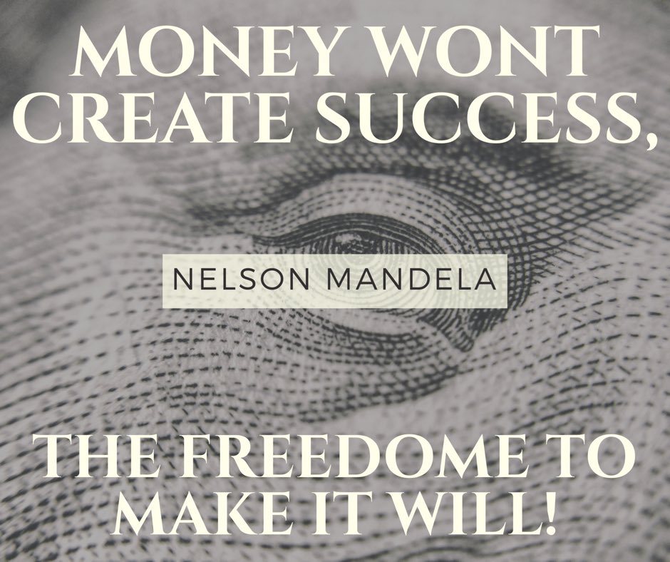 _eightandeight's tweet photo. "Money won't create success, the freedom to make it will!" - Nelson Mandela ✊🏽#entrepreneur https://t.co/1Vc8Fv5hdB