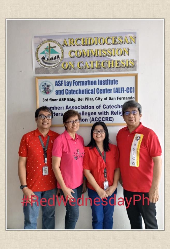 radio_asf's tweet photo. Our catechists are supporting the #RedWednesday campaign too!
#RedWednesdayASF
#RedWednesdayPH https://t.co/De7fJOVbcv