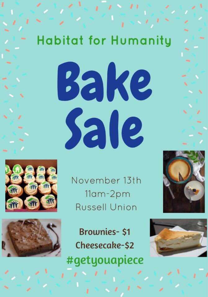 imagineeee_'s tweet photo. Come out and support @_GSUH4H bake sale tomorrow! All proceeds will go towards building a home for a GSU faculty member! #getyouapiece :) https://t.co/l7lLD4X6mE