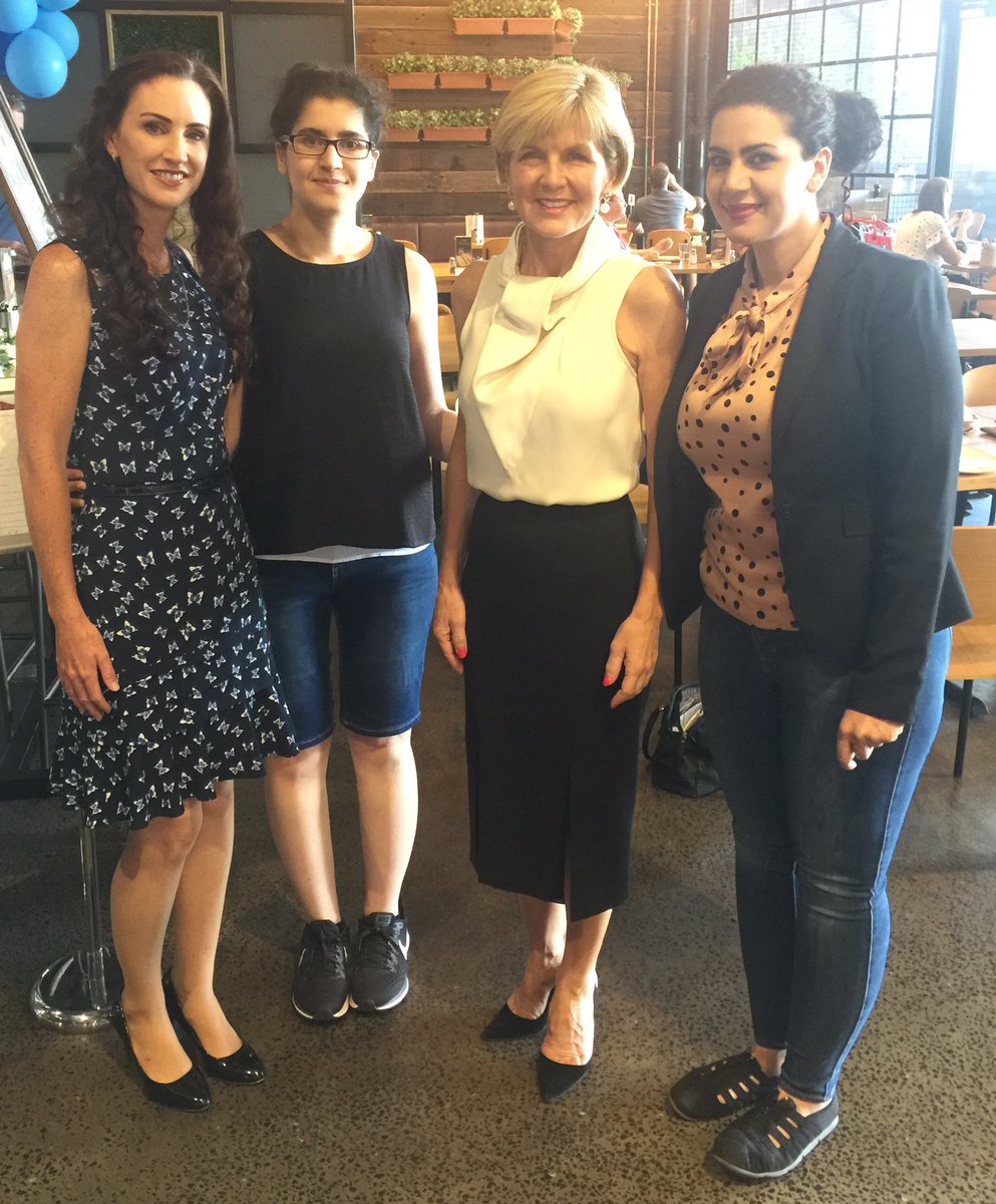 HonJulieBishop's tweet photo. Only @QLDLNP has plan to help small business - cutting payroll tax to help 14,000 businesses like #Degani w #KaraThomas #Bancroft #Qldvotes https://t.co/3y9bbflzDE