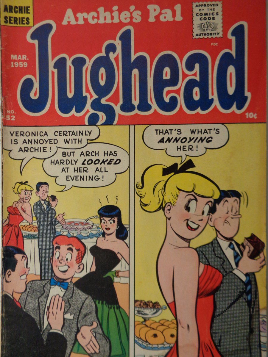 btoandbatbooks's tweet image. Shout-out/nod to #HarryLucey  #Jughead No. 52 (March, 1959) #ArchieComics