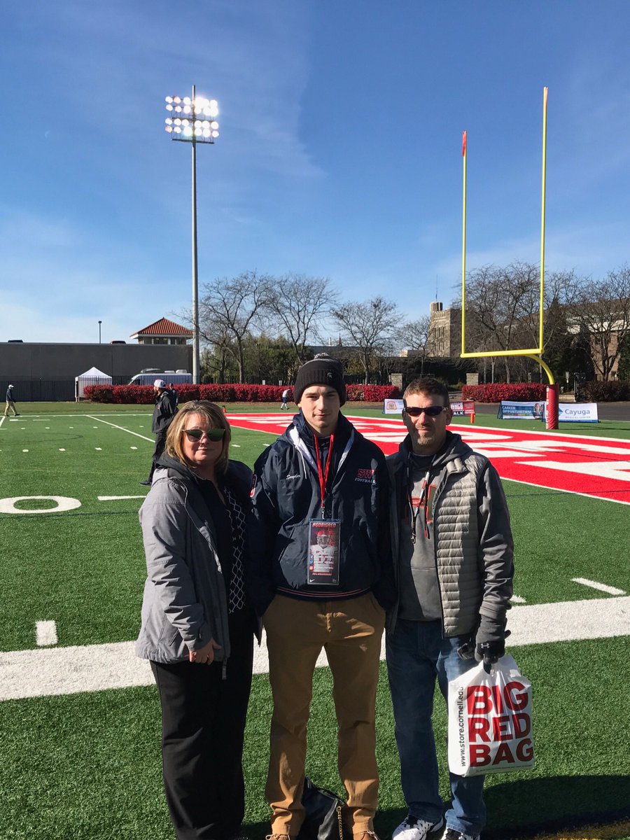iamcolesnyder's tweet photo. Had a great time in Ithaca at @BigRed_Football game thank you @CoachHoags and @CoachFalbo for the invite. 🔴⚪️ https://t.co/Soio3f95fW
