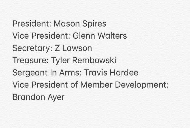 DeltaSigUSCA's tweet photo. Congratulations to the elected executive board https://t.co/PGs2rXaZ3K