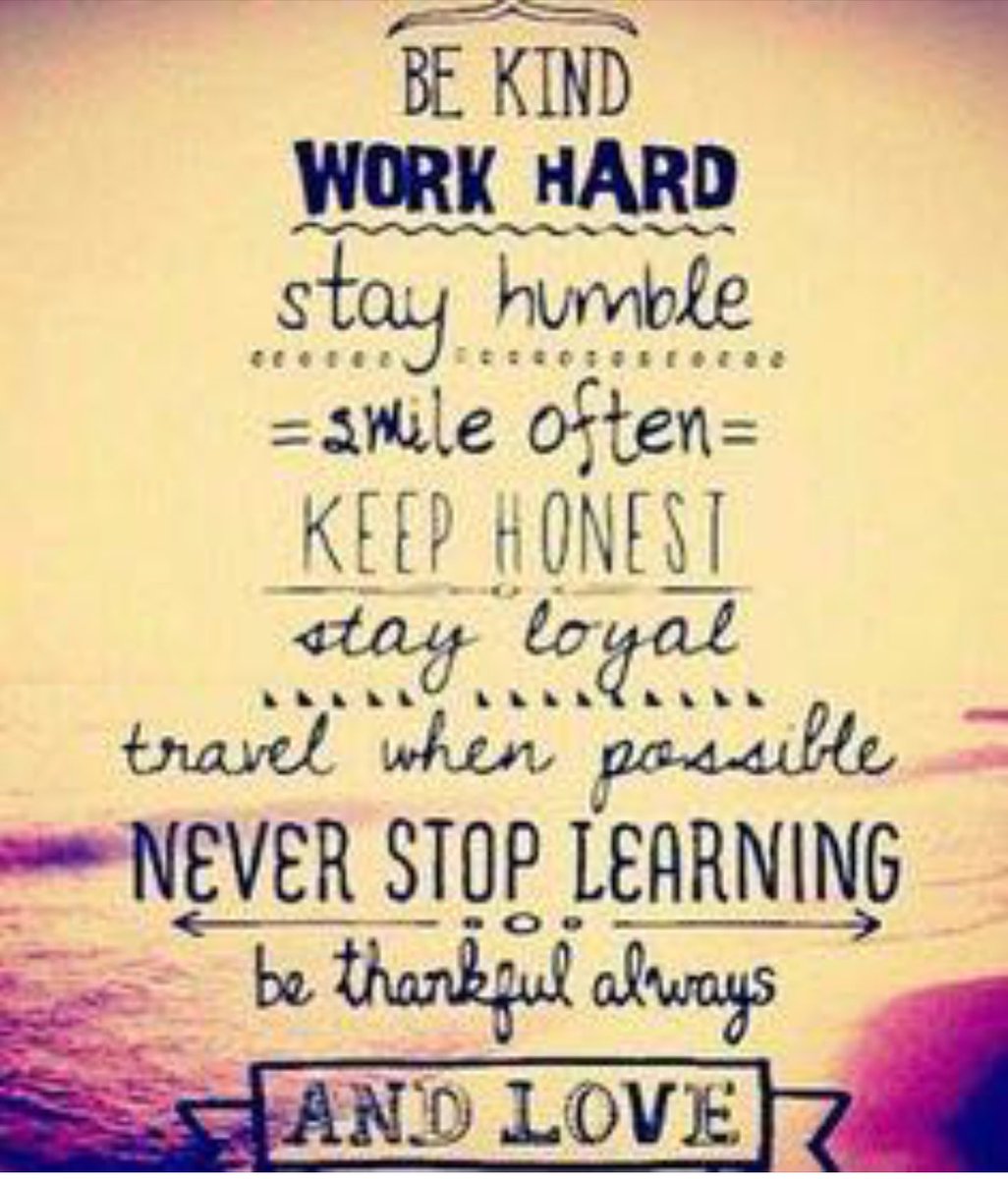 carlaacarlson's tweet photo. #WorkHard #StayHumble #SmileOften #KeepHonest #StayLoyal #TravelWhenPossible #NeverStopLearning #BeThankfulAlways #love https://t.co/sqVvUzMMkF