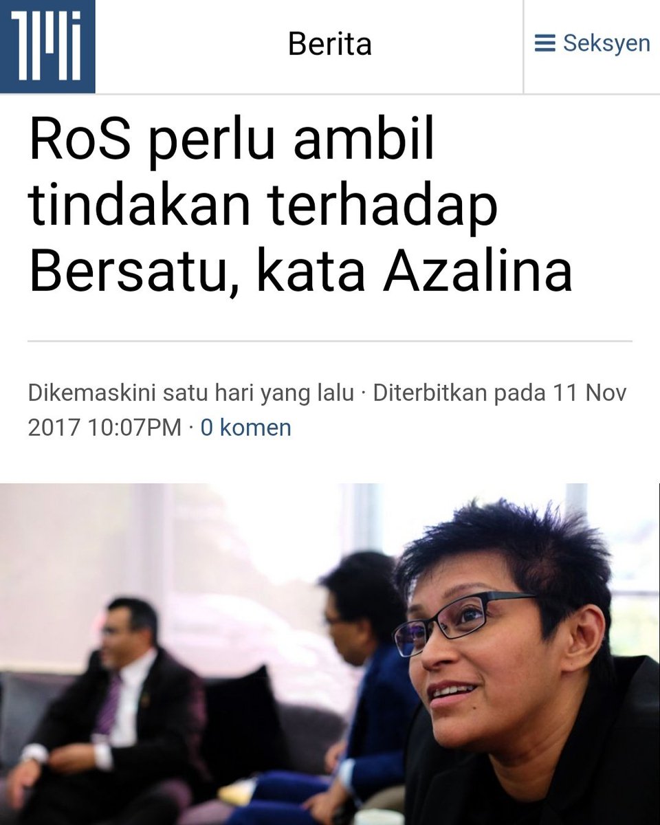 AzalinaOthmanS's tweet photo. Tindakan itu wajar kerana tidak mahu mana-mana persatuan atau parti politik melakukan sesuka hati dengan membelakangkan peraturan atau perlembagaan mereka.

#WalkTheTalk 
#NegaraKuMalaysia https://t.co/pBiLxqcDp7