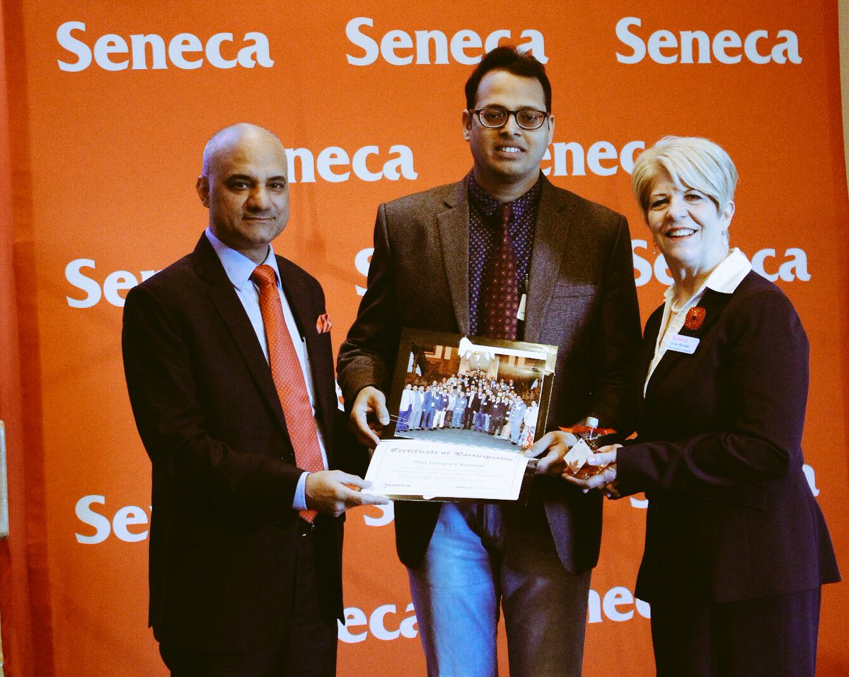 GlobalPrashant's tweet photo. Consul General of India @dineshbhatia & @SenecaCollege VPA @LSchollen awarded certificates to 60 Senior Govโt of India Officers who completed international training on Public Sector Financial Mgt in Canada. #senecago ๐ฎ๐ณ๐จ๐ฆ https://t.co/egUJ4Nu3rs
