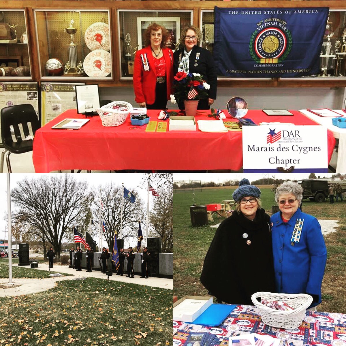 mdcDAR_KS's tweet photo. The Marais des Cygnes Chapter attended 4 events for #VereransDay in #MiamiCountyKS & #LinnCountyKS to honor our Vets. πΊπΈ https://t.co/wUlCX4IHyP