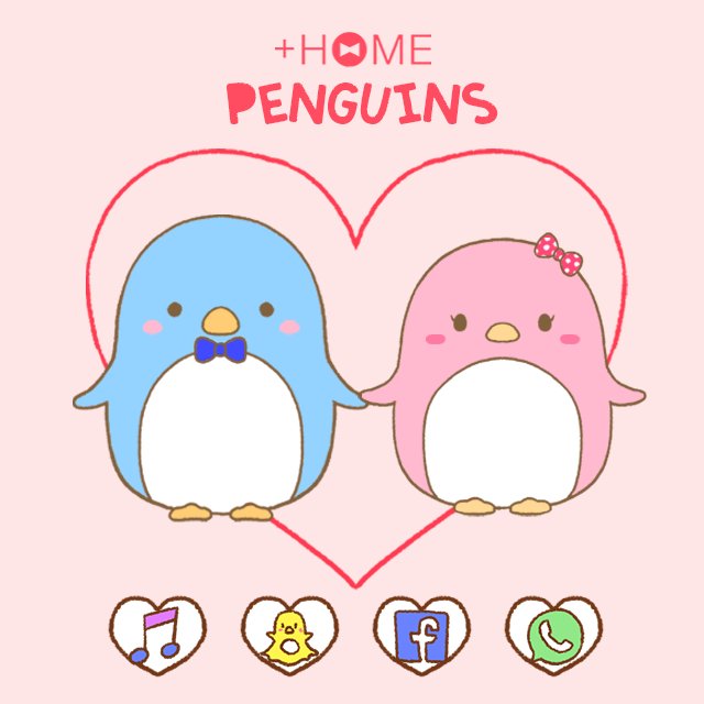 Home 公式アカウント Ar Twitter 新作情報 ペア壁紙 ペンギンのカップル ペンギンのカップルがキスしているかわいいテーマ 壁紙 が2枚入っているので ペアで使いたい時は一人が壁紙を変更して使ってね Dlはこちら T Co P958vn4oav きせかえ 壁紙