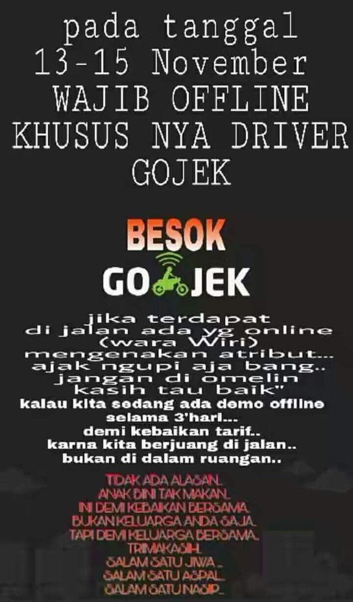 Gilbert85741727's tweet photo. #SaveDriverGojek : apakh hal ini benar https://t.co/Q88FV9MujC