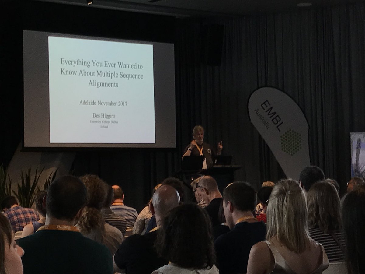 Khronnoz's tweet photo. #ABACBS17 Opening Keynote Lecture: Des Higgins, creator of #CLUSTAL https://t.co/nrMoQeZlTk