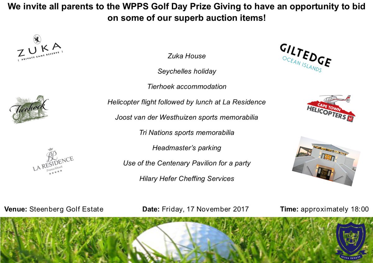 WPPSLive's tweet photo. Come along to our Golf Day Auction on Friday at Steenberg Golf Club to place a bid! https://t.co/6zjUxvaFlK