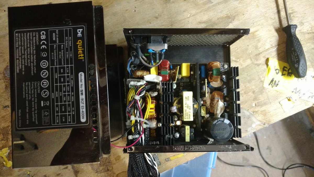 simongeist's tweet image. Seems my faulty #bequite PSU has fallen victim to the Capacitor Plague ! de.wikipedia.org/wiki/Capacitor…