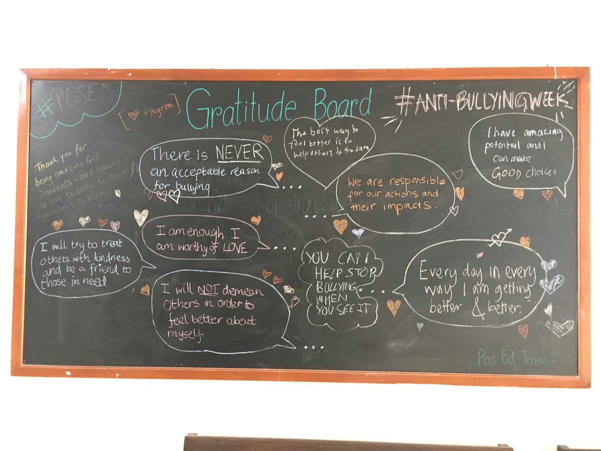 Here’s the beautiful gratitude board that our students have worked hard on to promote #AntiBullyingWeek we hope for students to admire the efforts that have been kept in for this!! #GisLearning #gislearning