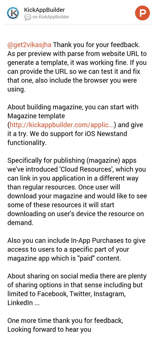 kickappbuilder's tweet photo. My thoughts on KickAppBuilder on @ProductHunt cc @get2vikasjha https://t.co/QRzCoMMkvn https://t.co/rcMvFSxyob