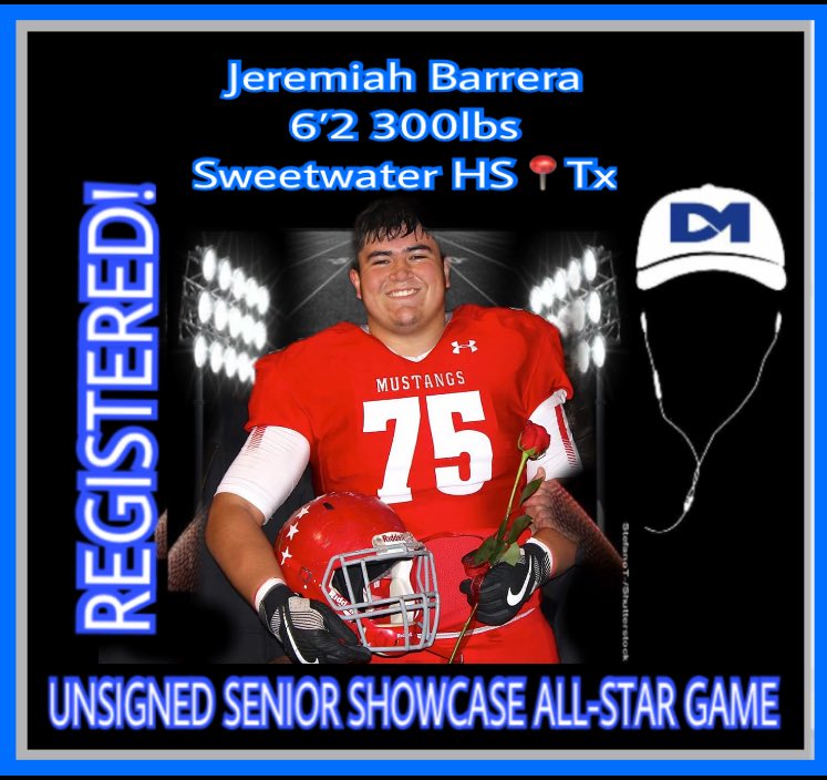 Dab2Live's tweet photo. Every College Coach is looking for the #BigSkill Players #DaBeef #PROSPECT18 🚨 R E T W E E T @JeremiahBarrer2 (6’2 300lbs OL/DL) are all signed up for Unsigned Senior All-Star Game in Dallas Tx #LastChanceCamp @UnSignedGame #txhsfb https://t.co/pWf5fUec2q