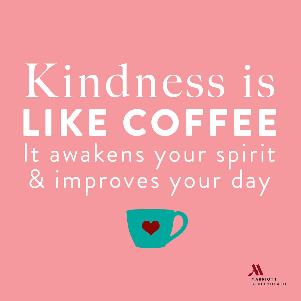 MarriottBexley's tweet photo. Share some coffee + kindness on #WorldKindnessDay 😀
@TeamKindnessUK https://t.co/cjJur1cIve