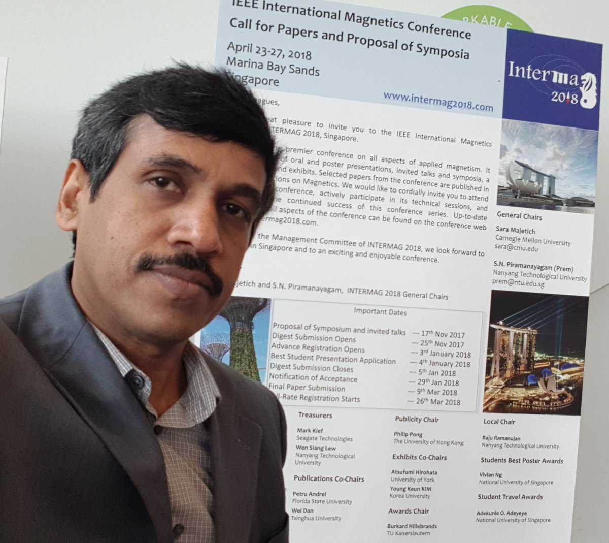 PremNTU's tweet photo. Me, with #intermag2018 publicity poster, displayed at #mmm2017 #mmm62
#intermag2018sg @Intermagconf https://t.co/pLcxpfP6rD